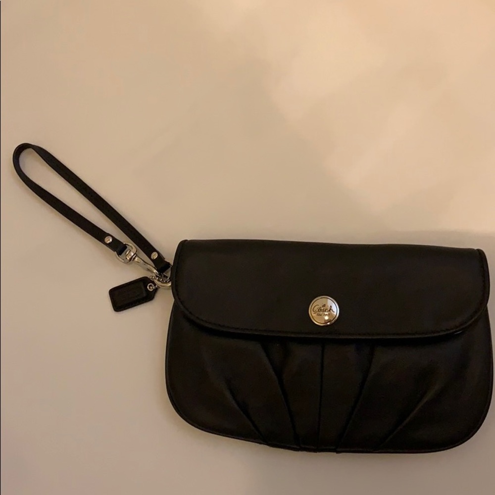 Black Coach Wristlet-Never used!